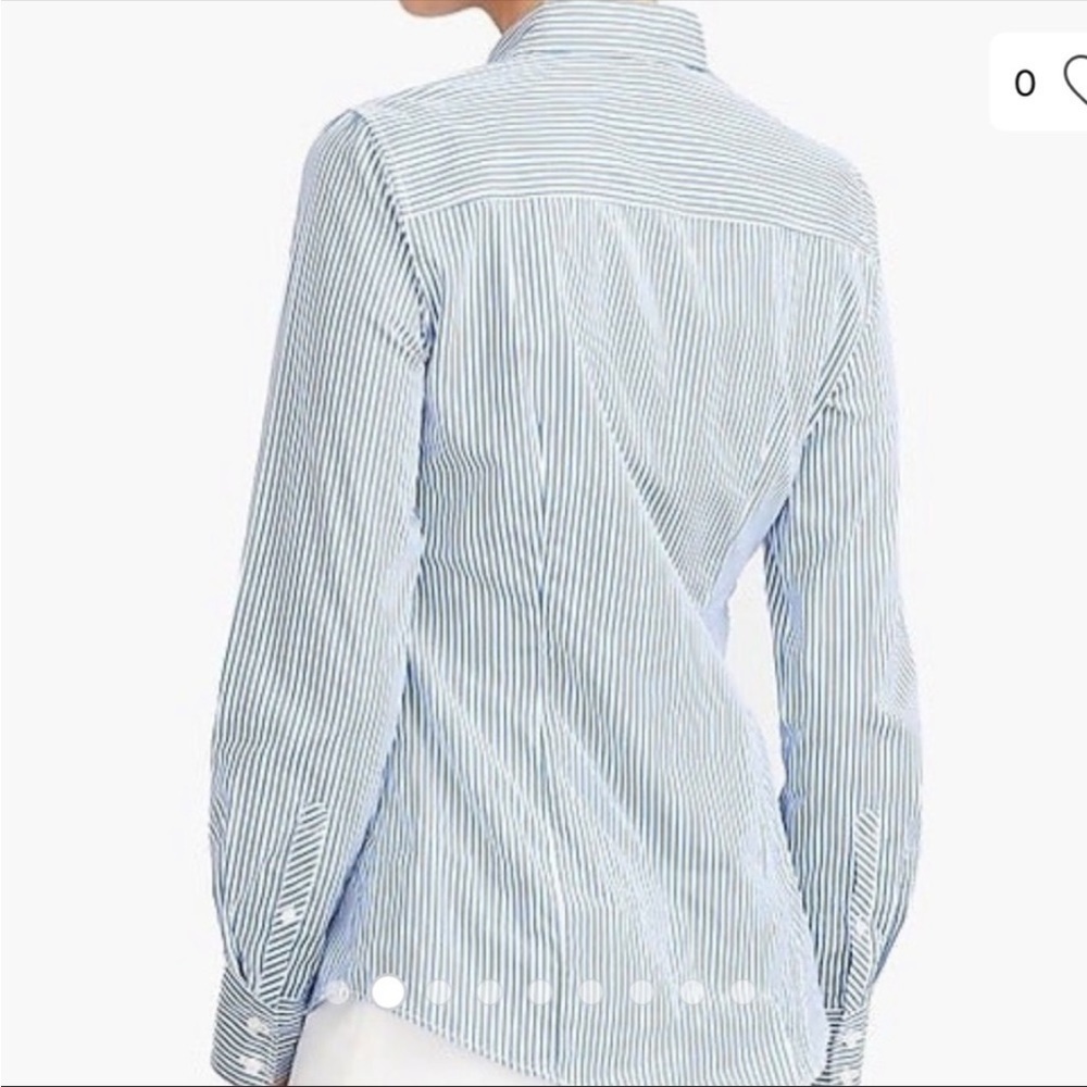 J Crew Striped Fitted Button Down Long Sleeve Shi… - image 2